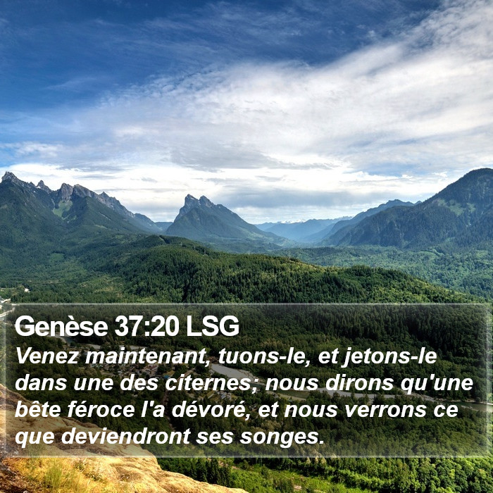 Genèse 37:20 LSG Bible Study