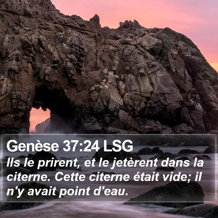 Genèse 37:24 LSG Bible Study