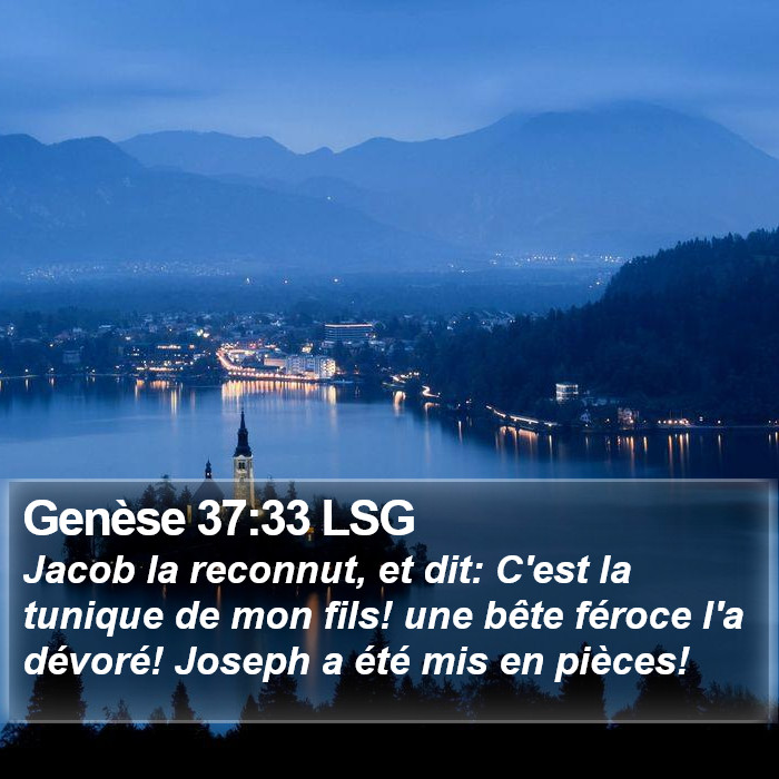 Genèse 37:33 LSG Bible Study