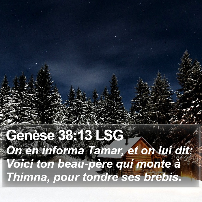 Genèse 38:13 LSG Bible Study