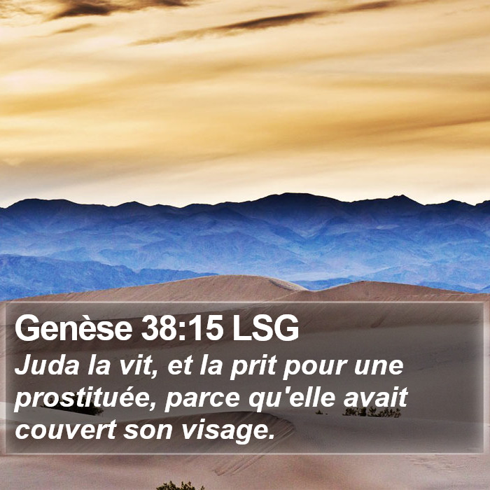 Genèse 38:15 LSG Bible Study