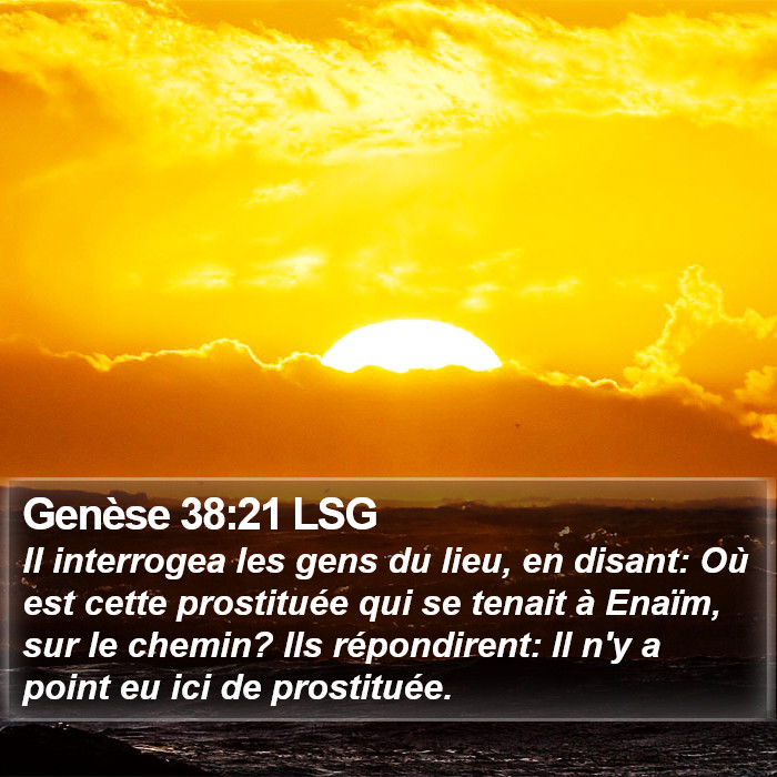 Genèse 38:21 LSG Bible Study