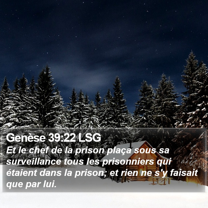 Genèse 39:22 LSG Bible Study