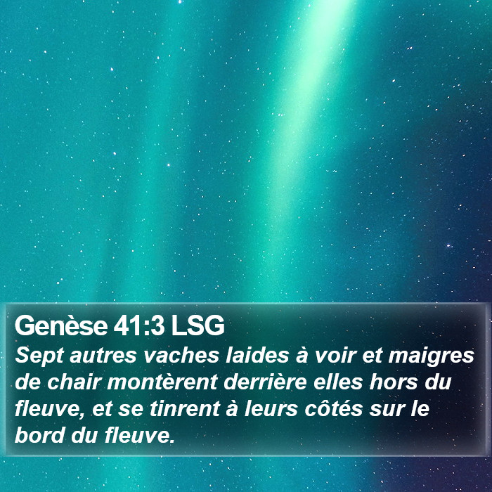 Genèse 41:3 LSG Bible Study
