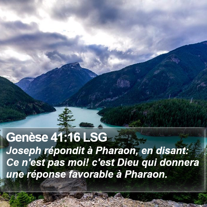 Genèse 41:16 LSG Bible Study