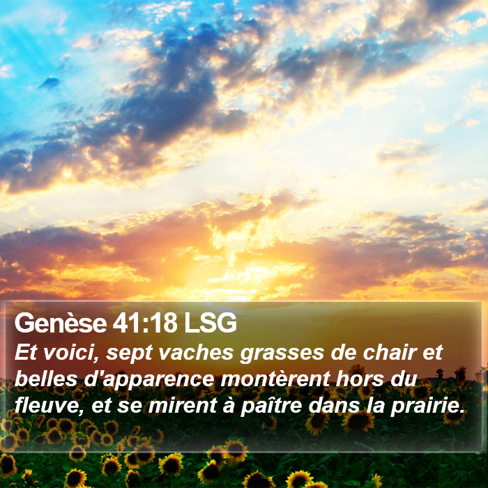 Genèse 41:18 LSG Bible Study
