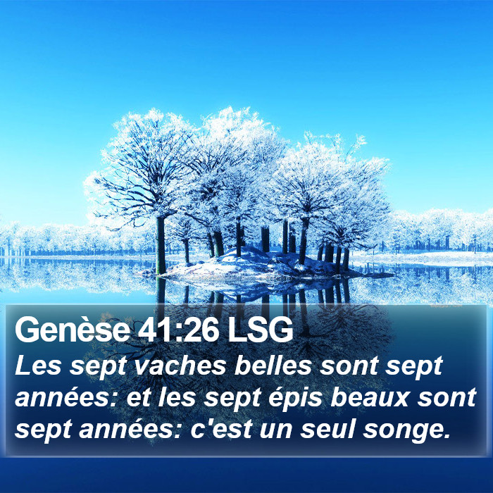 Genèse 41:26 LSG Bible Study