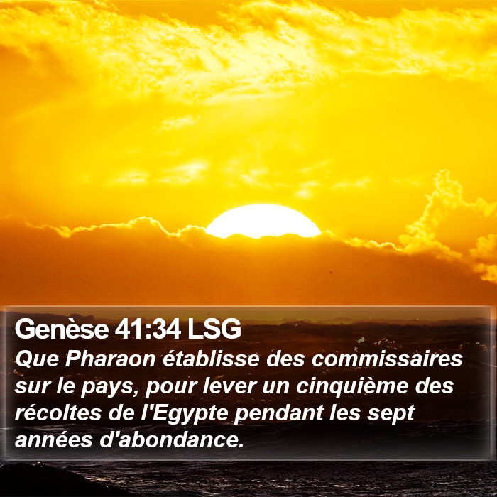 Genèse 41:34 LSG Bible Study