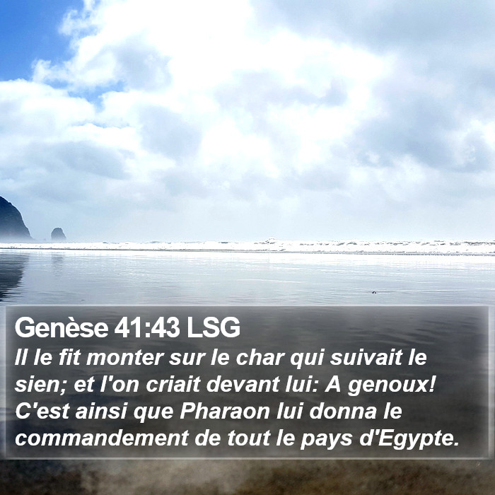 Genèse 41:43 LSG Bible Study
