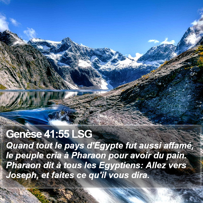 Genèse 41:55 LSG Bible Study
