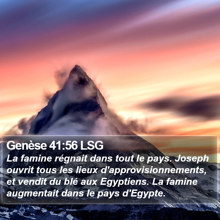 Genèse 41:56 LSG Bible Study