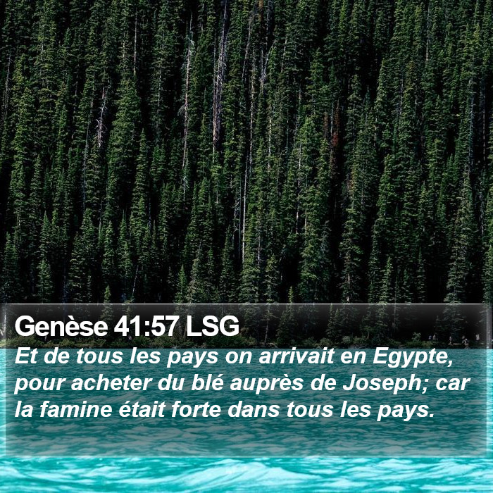 Genèse 41:57 LSG Bible Study