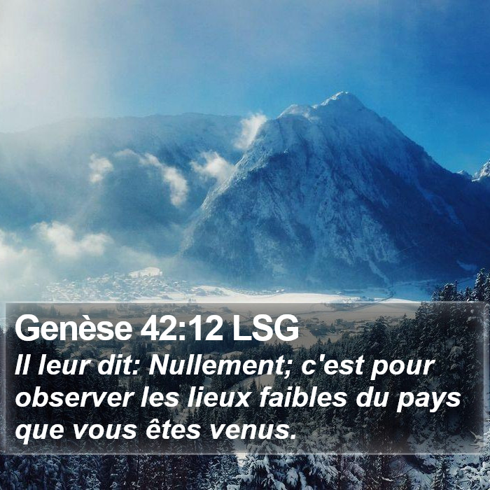 Genèse 42:12 LSG Bible Study