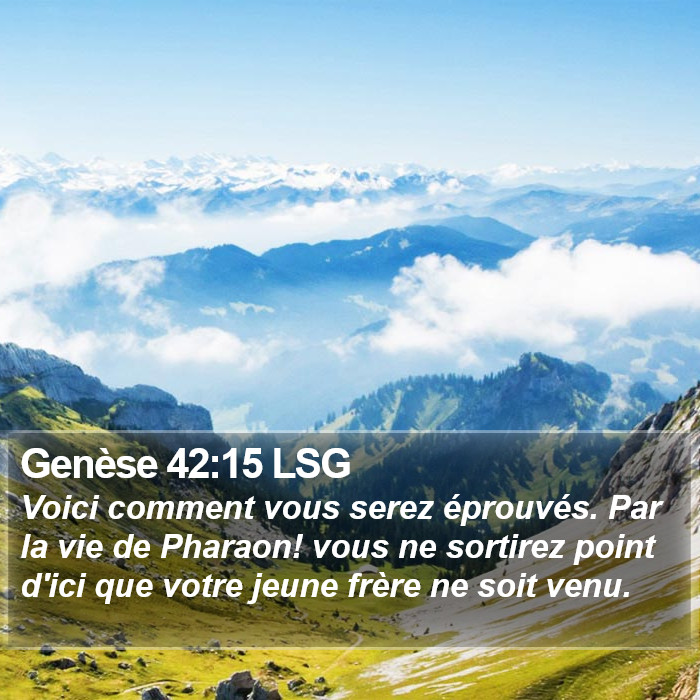 Genèse 42:15 LSG Bible Study
