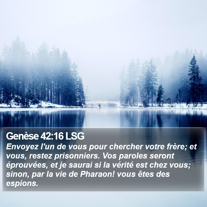 Genèse 42:16 LSG Bible Study