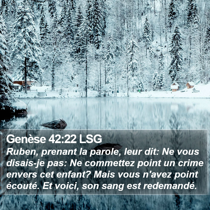 Genèse 42:22 LSG Bible Study