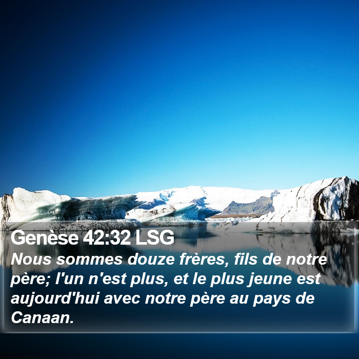 Genèse 42:32 LSG Bible Study