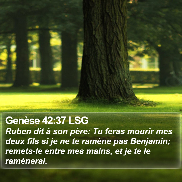 Genèse 42:37 LSG Bible Study