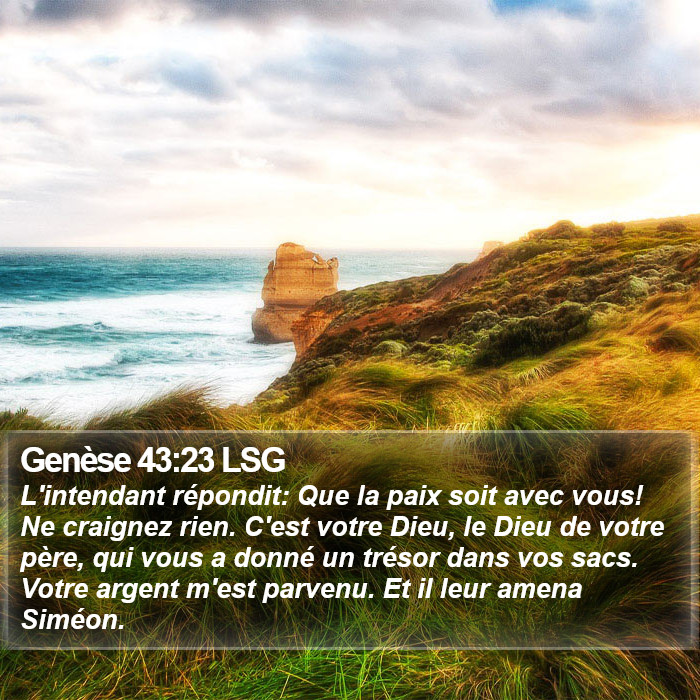 Genèse 43:23 LSG Bible Study