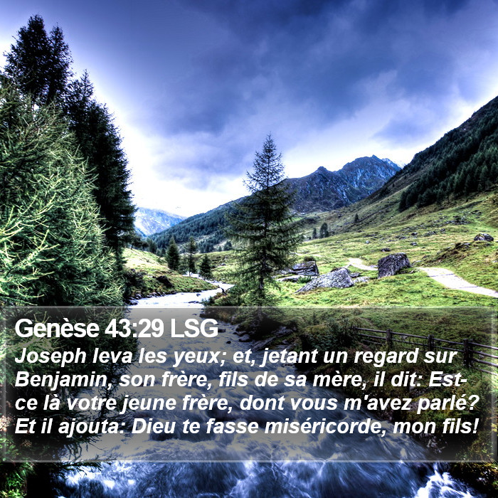 Genèse 43:29 LSG Bible Study