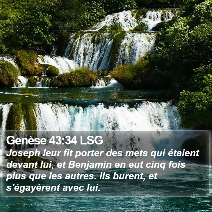 Genèse 43:34 LSG Bible Study