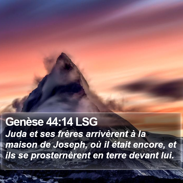 Genèse 44:14 LSG Bible Study