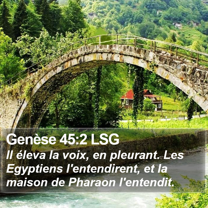 Genèse 45:2 LSG Bible Study