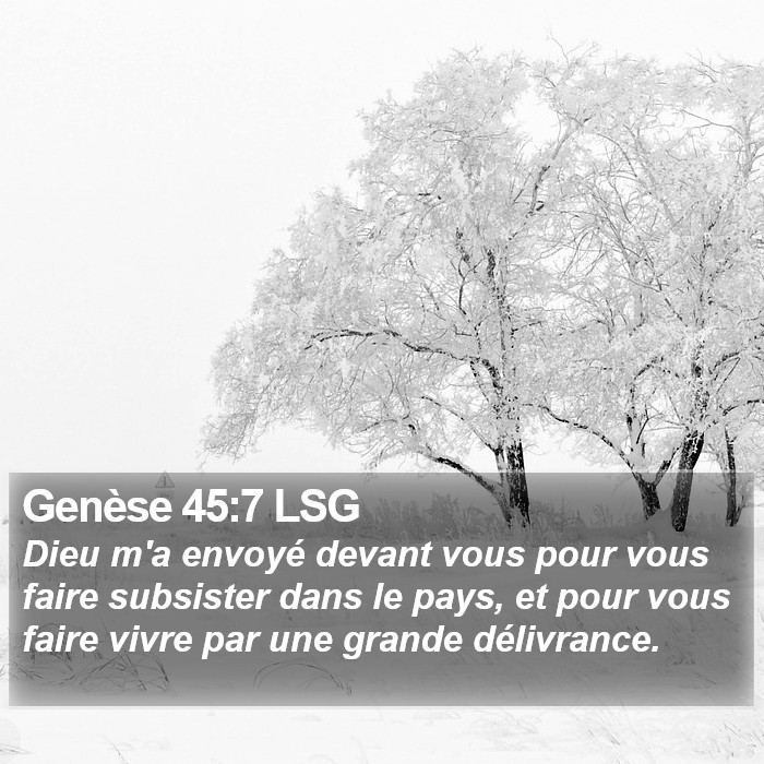 Genèse 45:7 LSG Bible Study