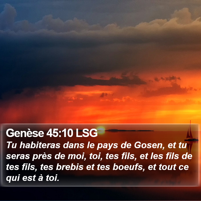 Genèse 45:10 LSG Bible Study