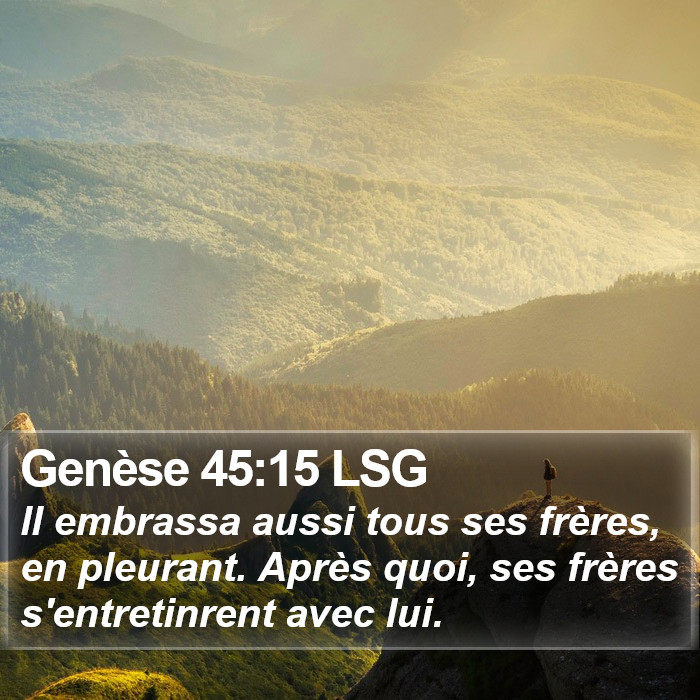 Genèse 45:15 LSG Bible Study
