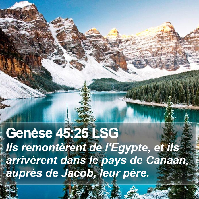 Genèse 45:25 LSG Bible Study