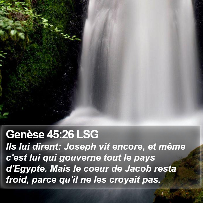 Genèse 45:26 LSG Bible Study
