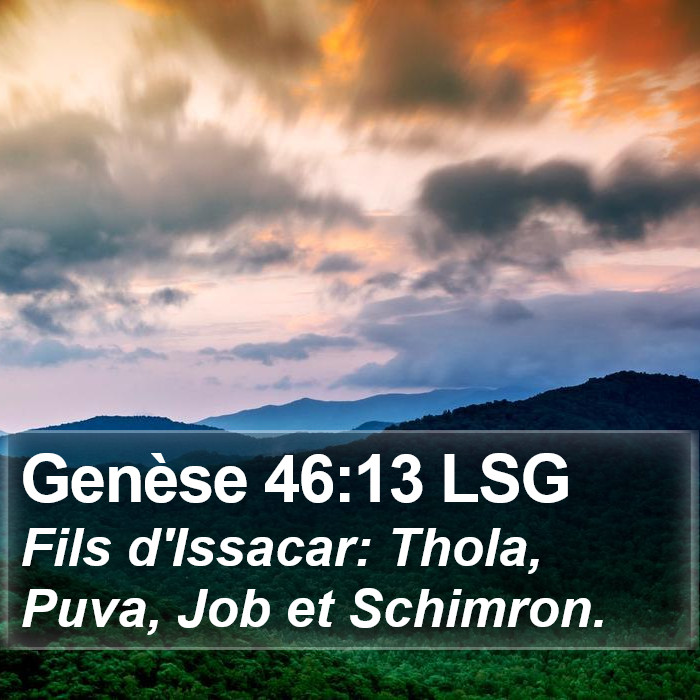 Genèse 46:13 LSG Bible Study