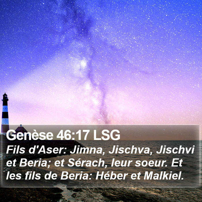 Genèse 46:17 LSG Bible Study