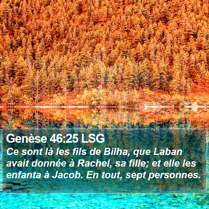 Genèse 46:25 LSG Bible Study