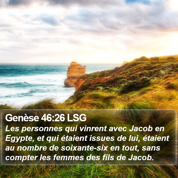 Genèse 46:26 LSG Bible Study