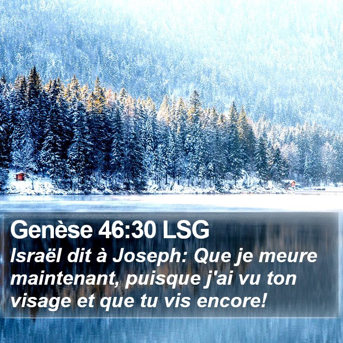 Genèse 46:30 LSG Bible Study