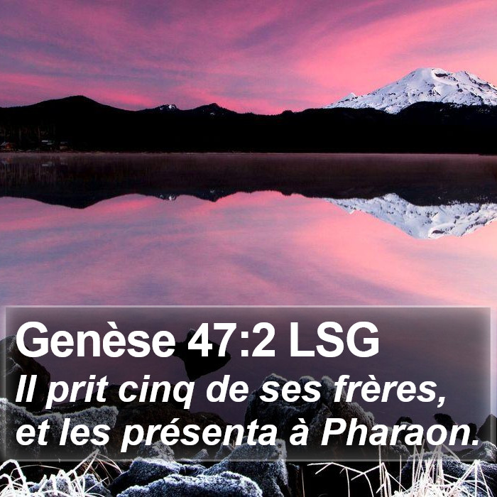 Genèse 47:2 LSG Bible Study