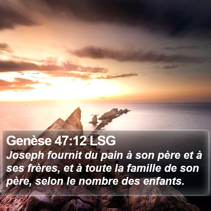 Genèse 47:12 LSG Bible Study