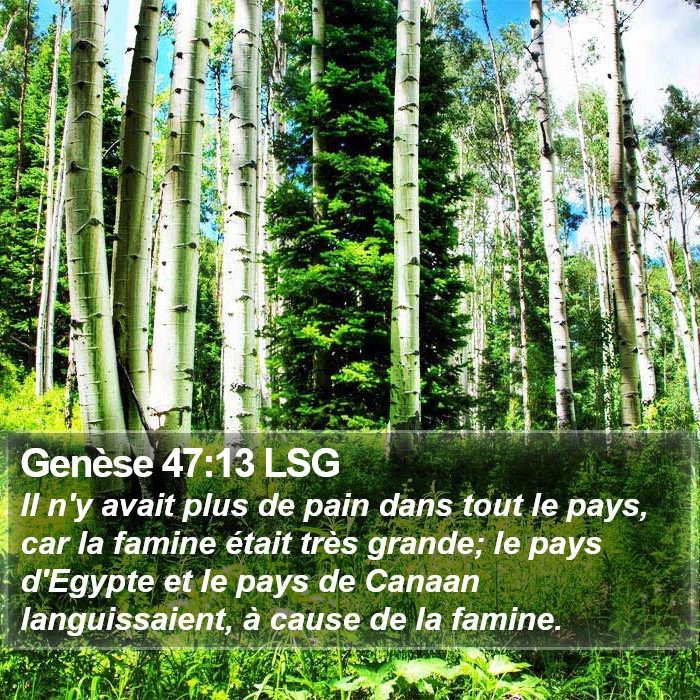 Genèse 47:13 LSG Bible Study