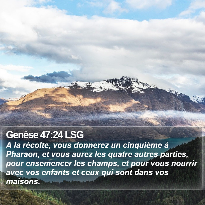 Genèse 47:24 LSG Bible Study