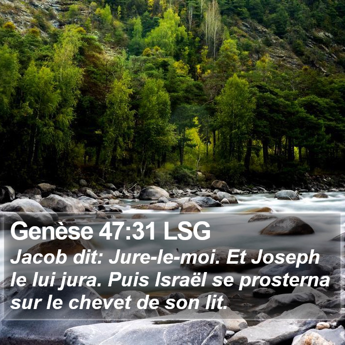 Genèse 47:31 LSG Bible Study