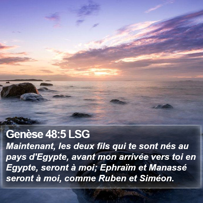 Genèse 48:5 LSG Bible Study