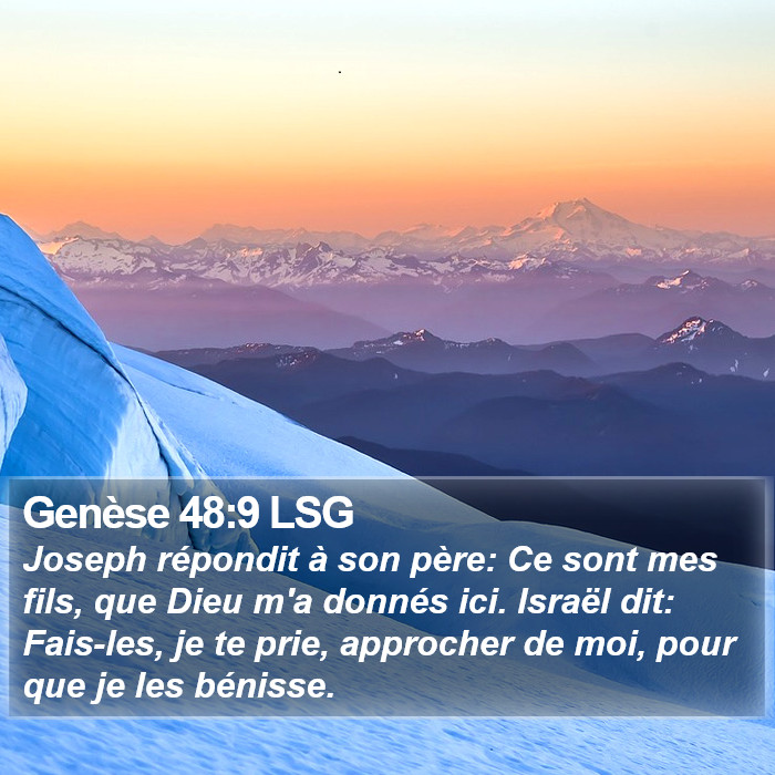 Genèse 48:9 LSG Bible Study