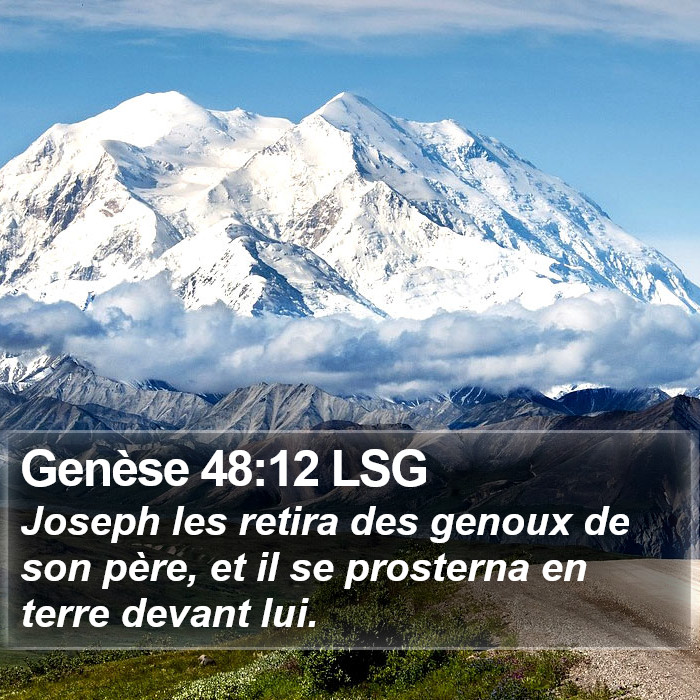 Genèse 48:12 LSG Bible Study