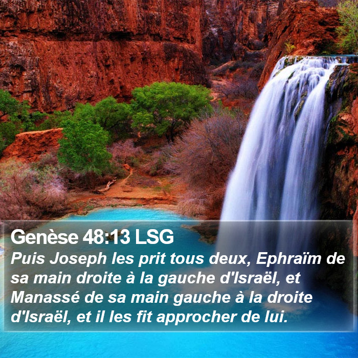 Genèse 48:13 LSG Bible Study