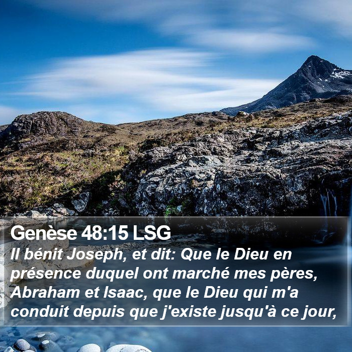 Genèse 48:15 LSG Bible Study