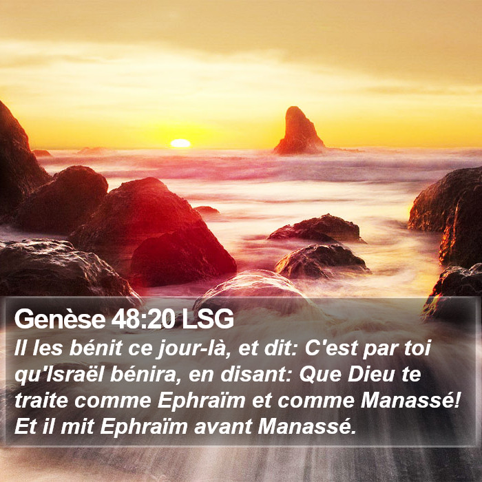Genèse 48:20 LSG Bible Study