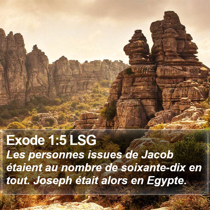 Exode 1:5 LSG Bible Study