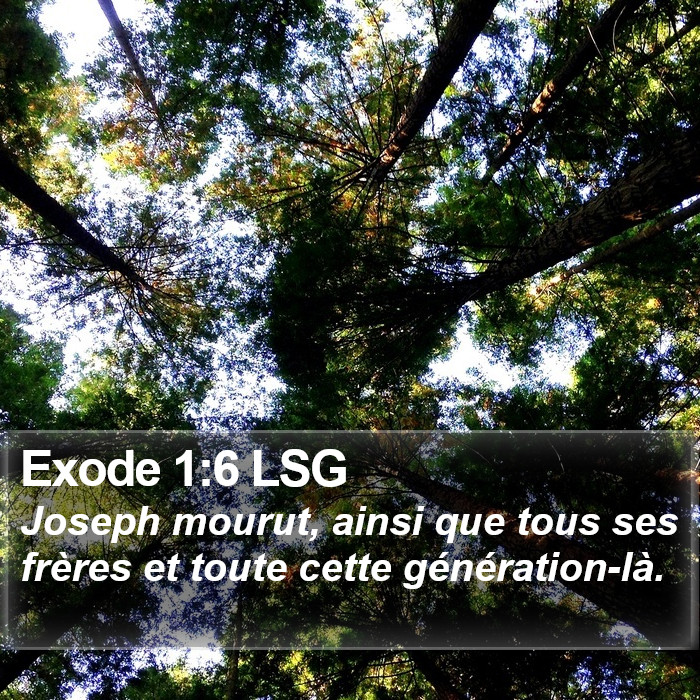 Exode 1:6 LSG Bible Study